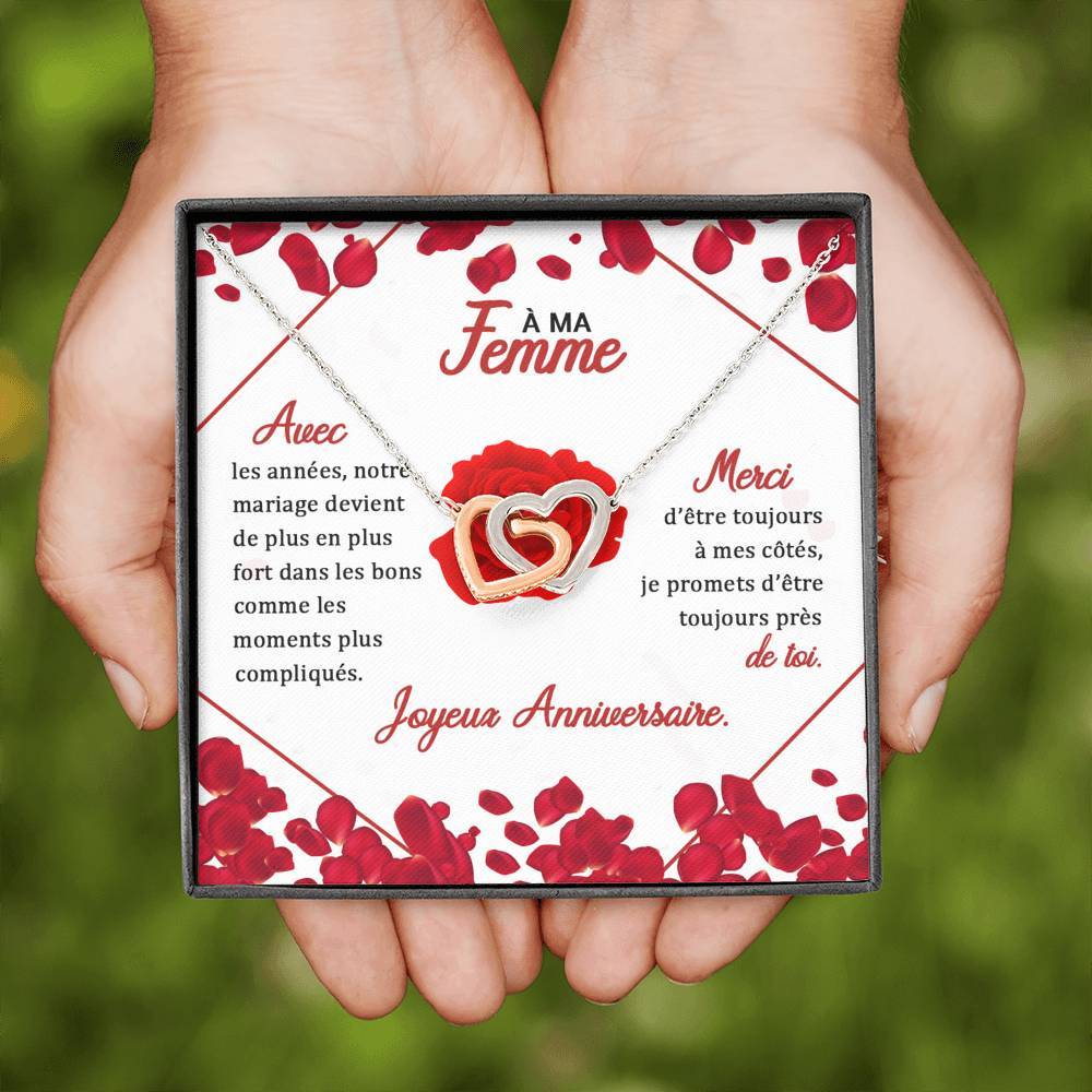 ANNIMERVEILLE • Collier Anniversaire Amour Double Cœur - Lehnaa