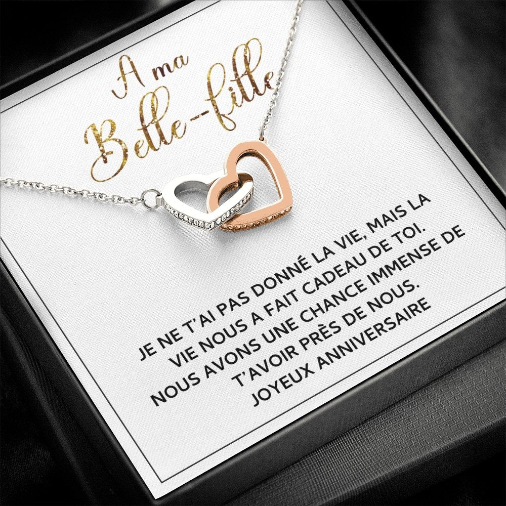 ANNIMERVEILLE • COLLIER ANNIVERSAIRE BELLE-FILLE Double Cœur - Lehnaa