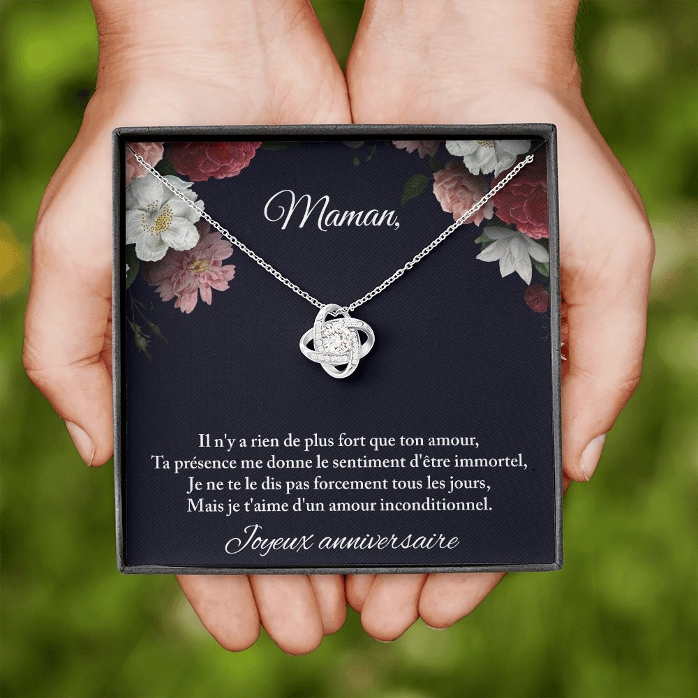 ANNIMERVEILLE • COLLIER ANNIVERSAIRE MAMAN Noeud d'Amour - Lehnaa