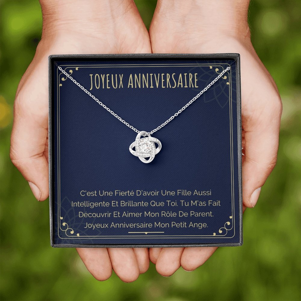ANNIMERVEILLE • Collier Joyeux Anniversaire Noeud d'Amour - Lehnaa