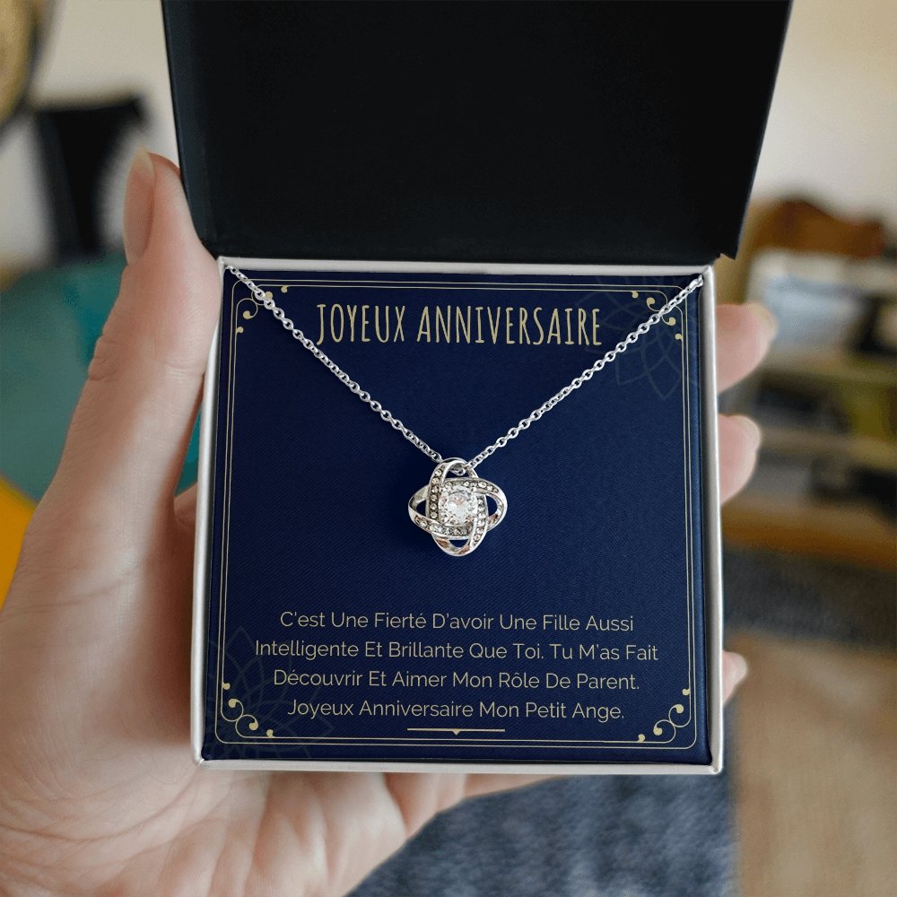 ANNIMERVEILLE • Collier Joyeux Anniversaire Noeud d'Amour - Lehnaa