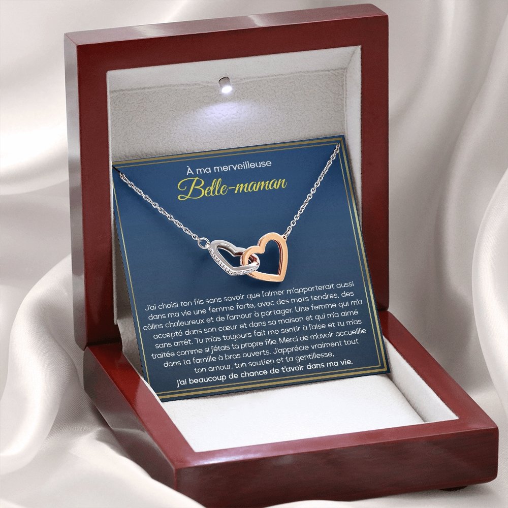 BELMOM • COLLIER BELLE-MÈRE Double Cœur - Lehnaa