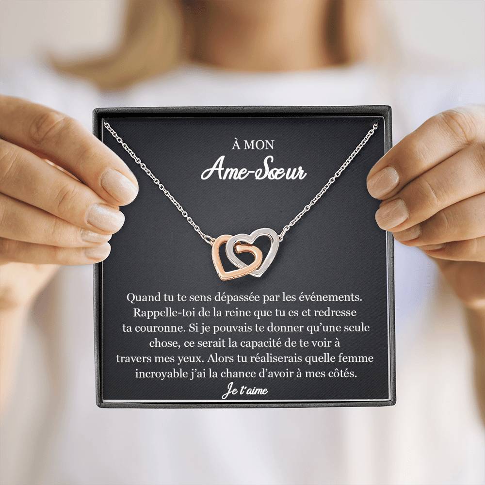 ETERNITY • Collier Ame SŒUR Double Cœur - Lehnaa