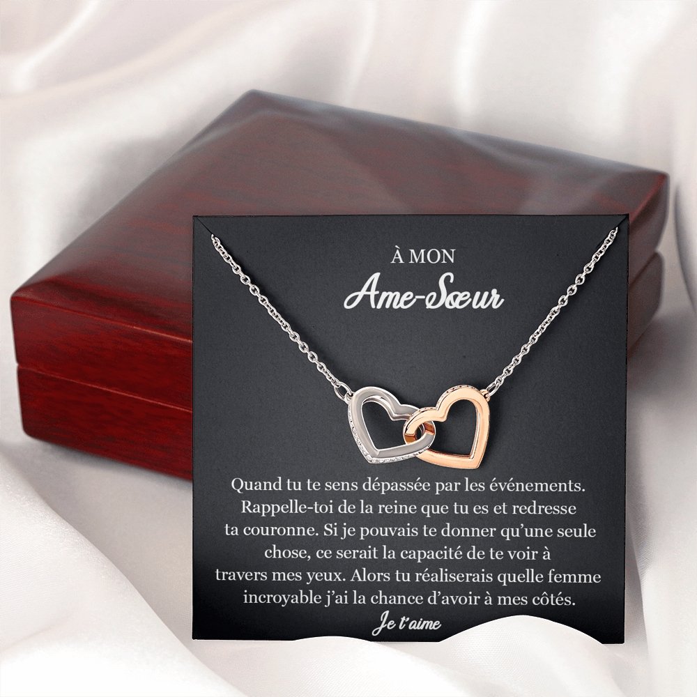 ETERNITY • Collier Ame SŒUR Double Cœur - Lehnaa
