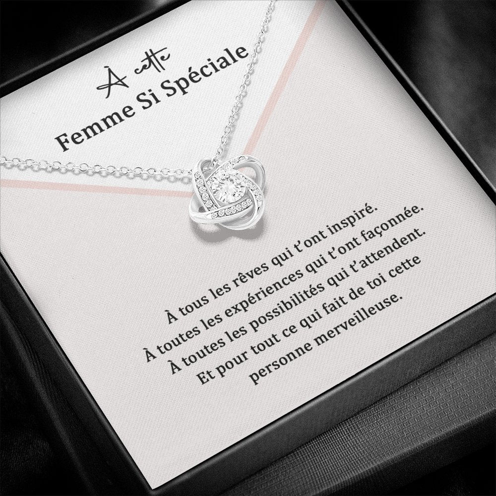 ETERNITY • Collier Femme Speciale Noeud d'Amour - Lehnaa