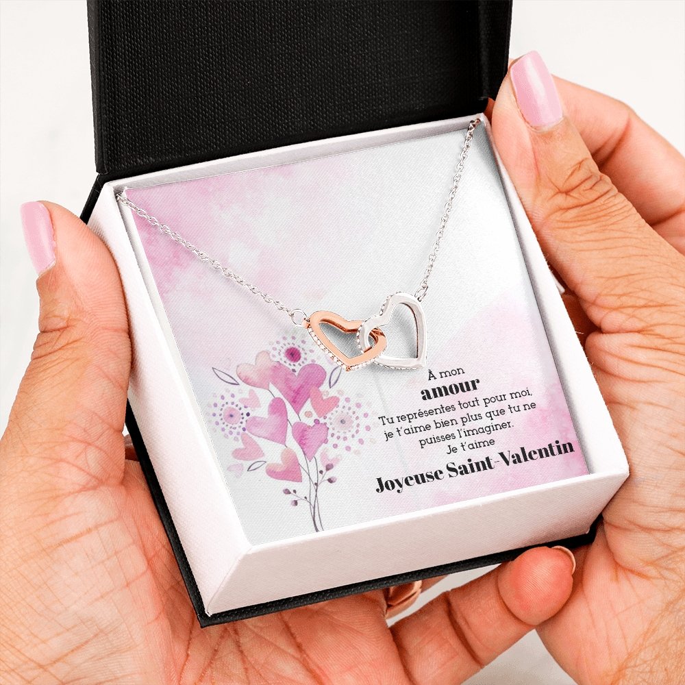ETERNITY • Collier Saint Valentin Double Cœur - Lehnaa
