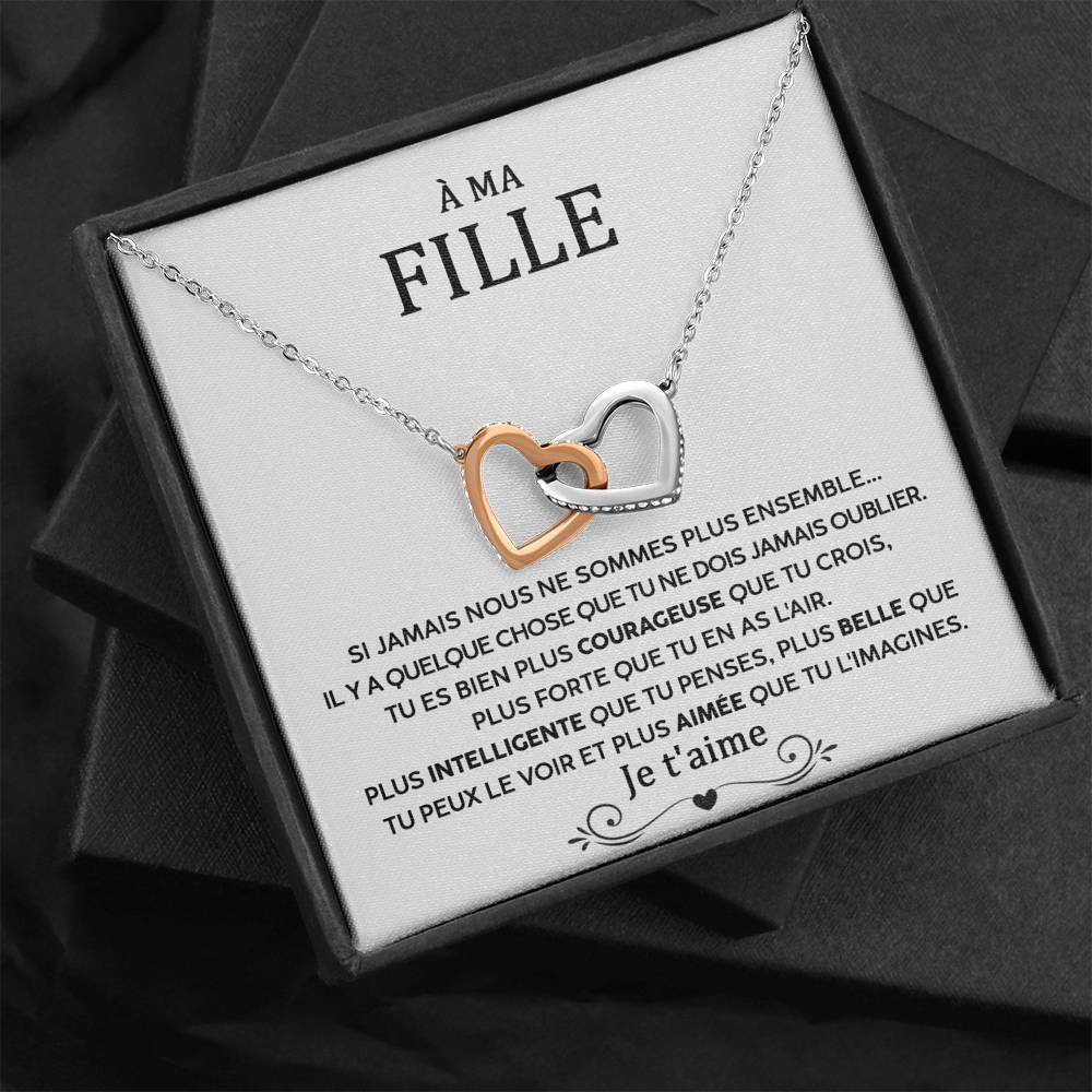 LINKY • Collier A Ma Fille Double Cœur - Lehnaa