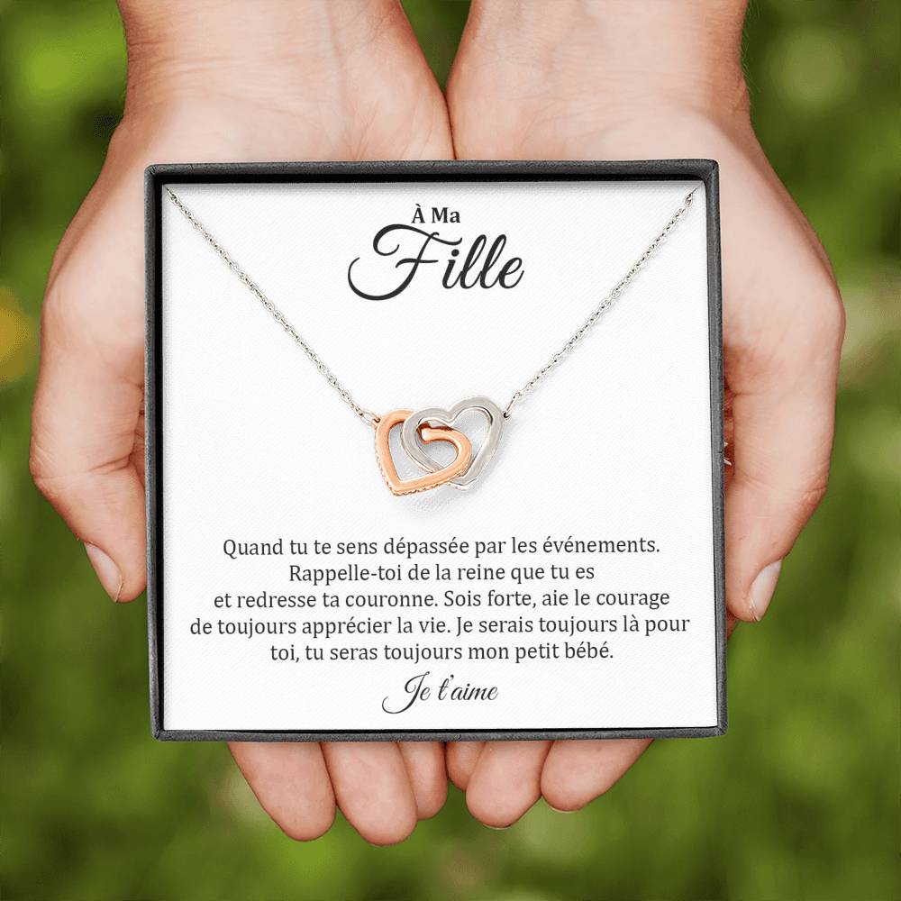 LINKY • Collier A Ma Fille Double Cœur - Lehnaa
