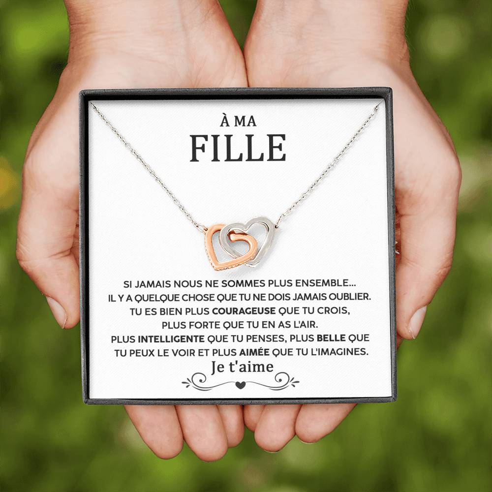 LINKY • Collier A Ma Fille Double Cœur - Lehnaa