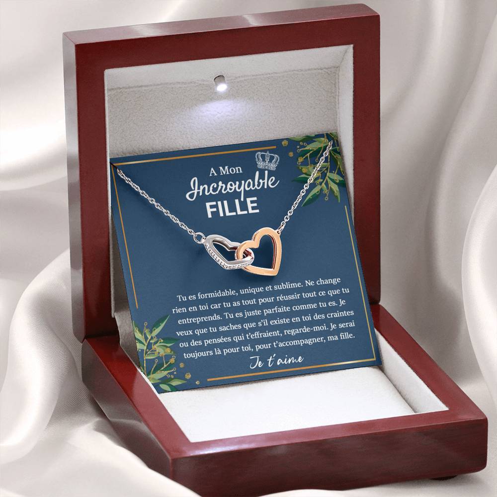 LINKY • Collier Pour Ma Fille Double Cœur - Lehnaa