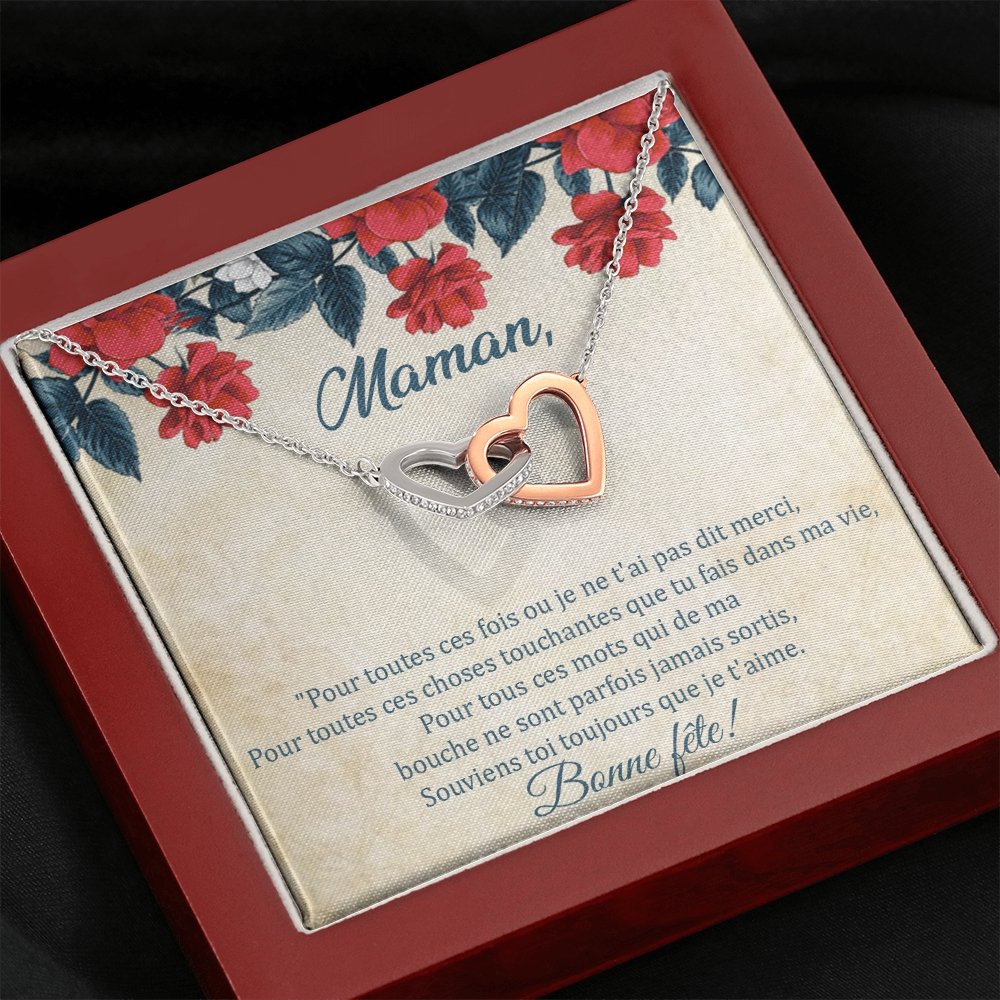 LOVYOUMOM • Collier de la fête des mères Double Cœur - Lehnaa