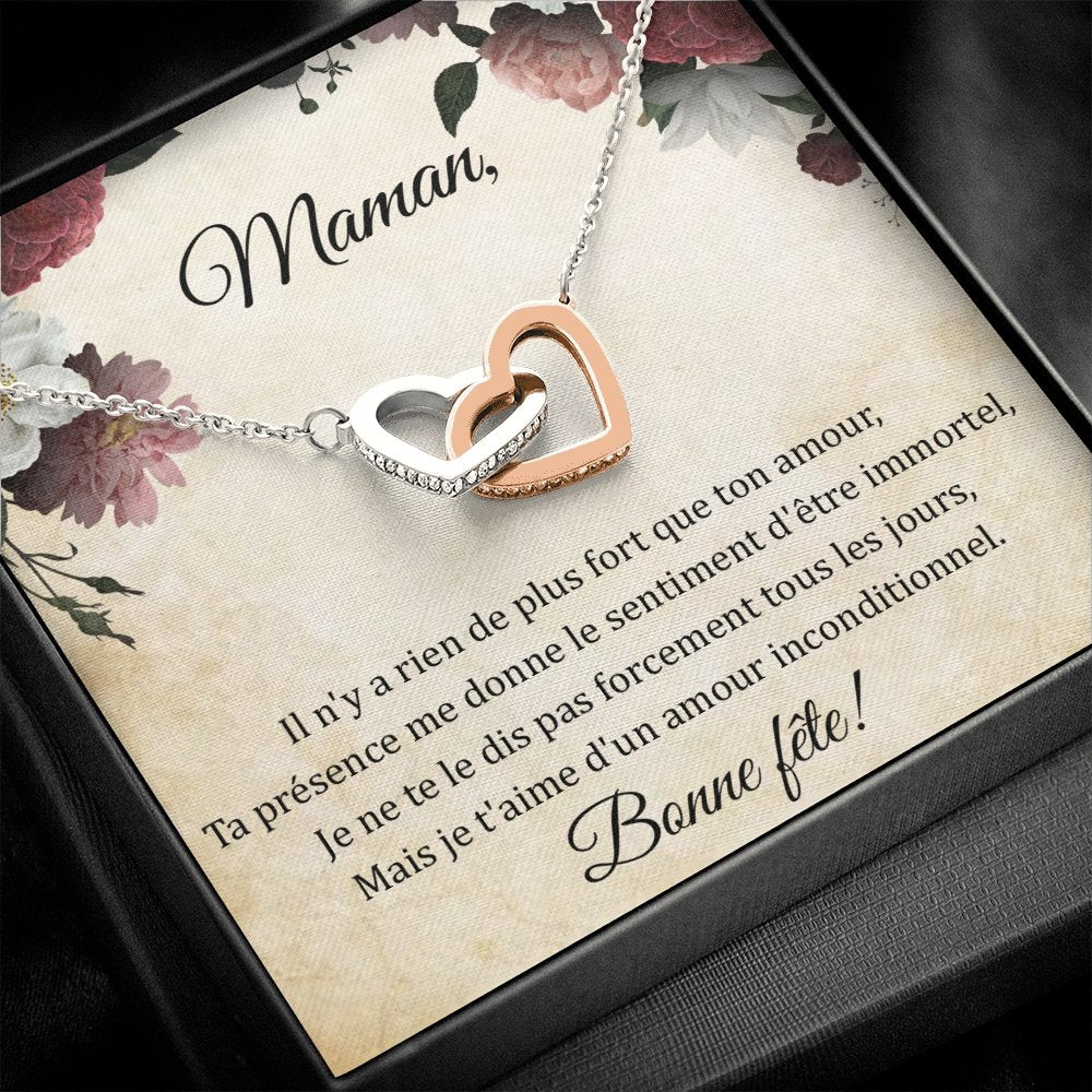LOVYOUMOM • Collier de la fête des mères Double Cœur - Lehnaa