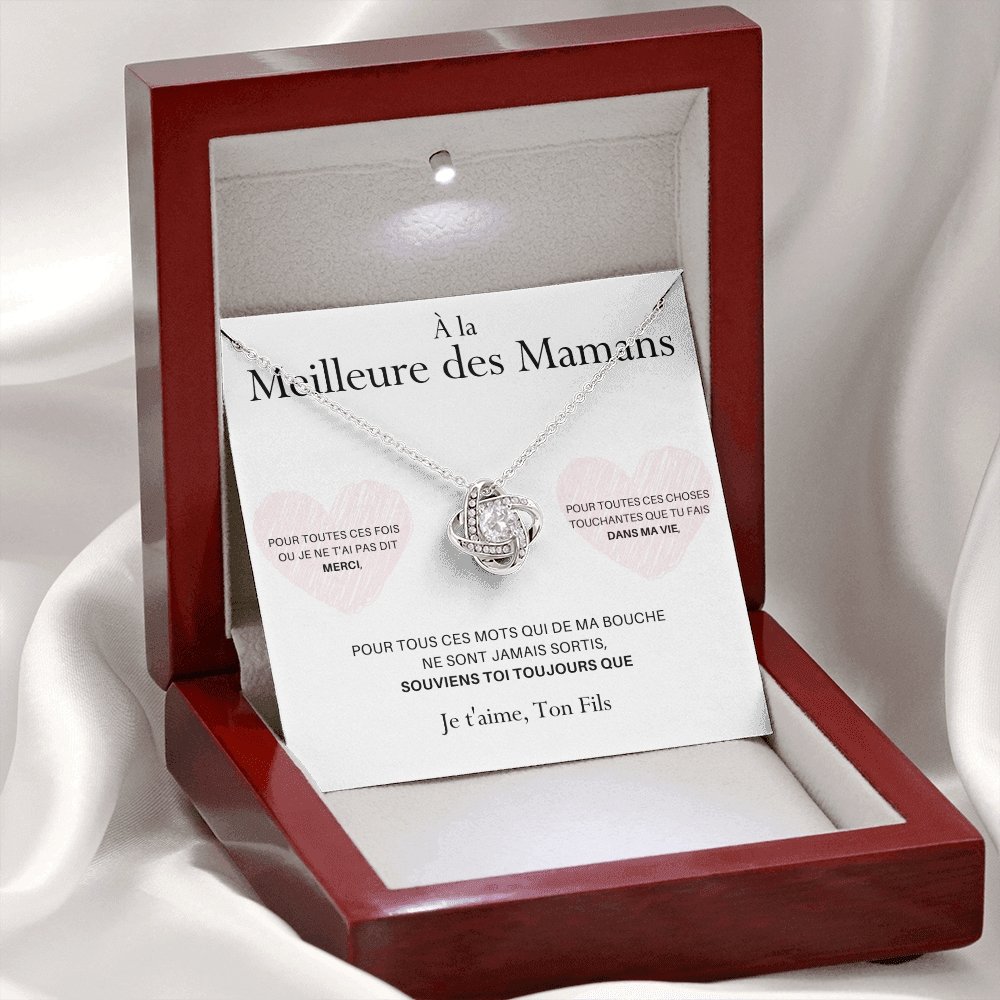 LOVYOUMOM • Collier de la fête des mères Noeud d'Amour Version Homme - Lehnaa