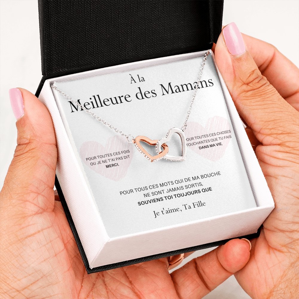 LOVYOUMOM • Collier de la fête des mères Double Cœur Version Femme - Lehnaa