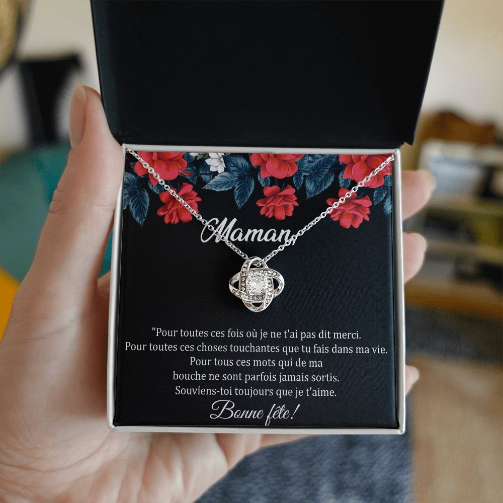 LOVYOUMOM • Collier de la fête des mères Noeud d'Amour - Lehnaa