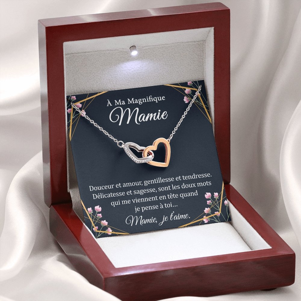 MAMIELOVA • Collier A Ma Mamie Double Cœur - Lehnaa