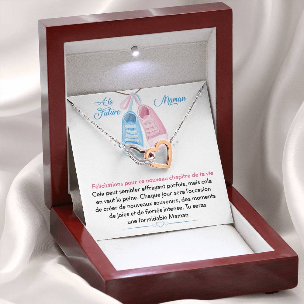 NEWMOM • Collier Future Maman Double Cœur - Lehnaa