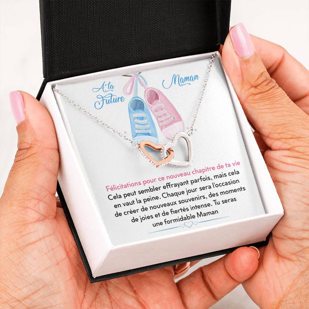 NEWMOM • Collier Future Maman Double Cœur - Lehnaa