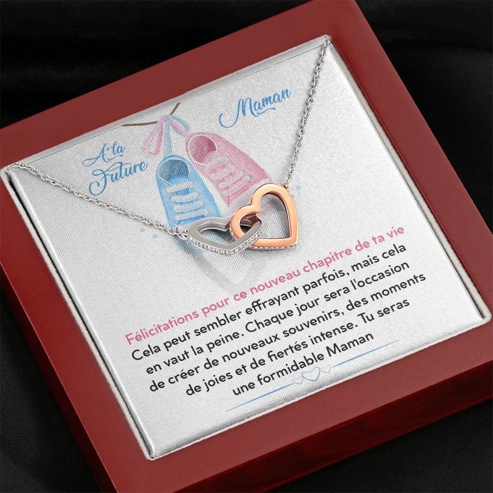 NEWMOM • Collier Future Maman Double Cœur - Lehnaa