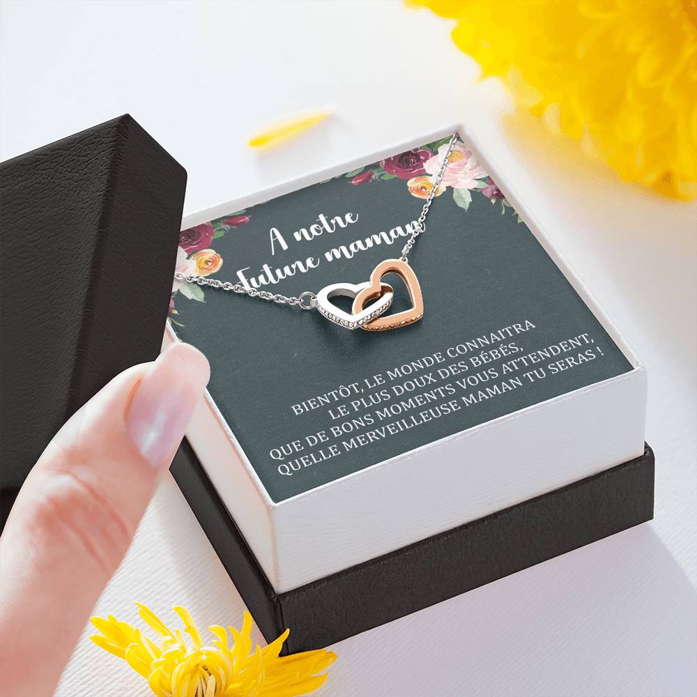 NEWMOM • Collier Future Maman Double Cœur - Lehnaa