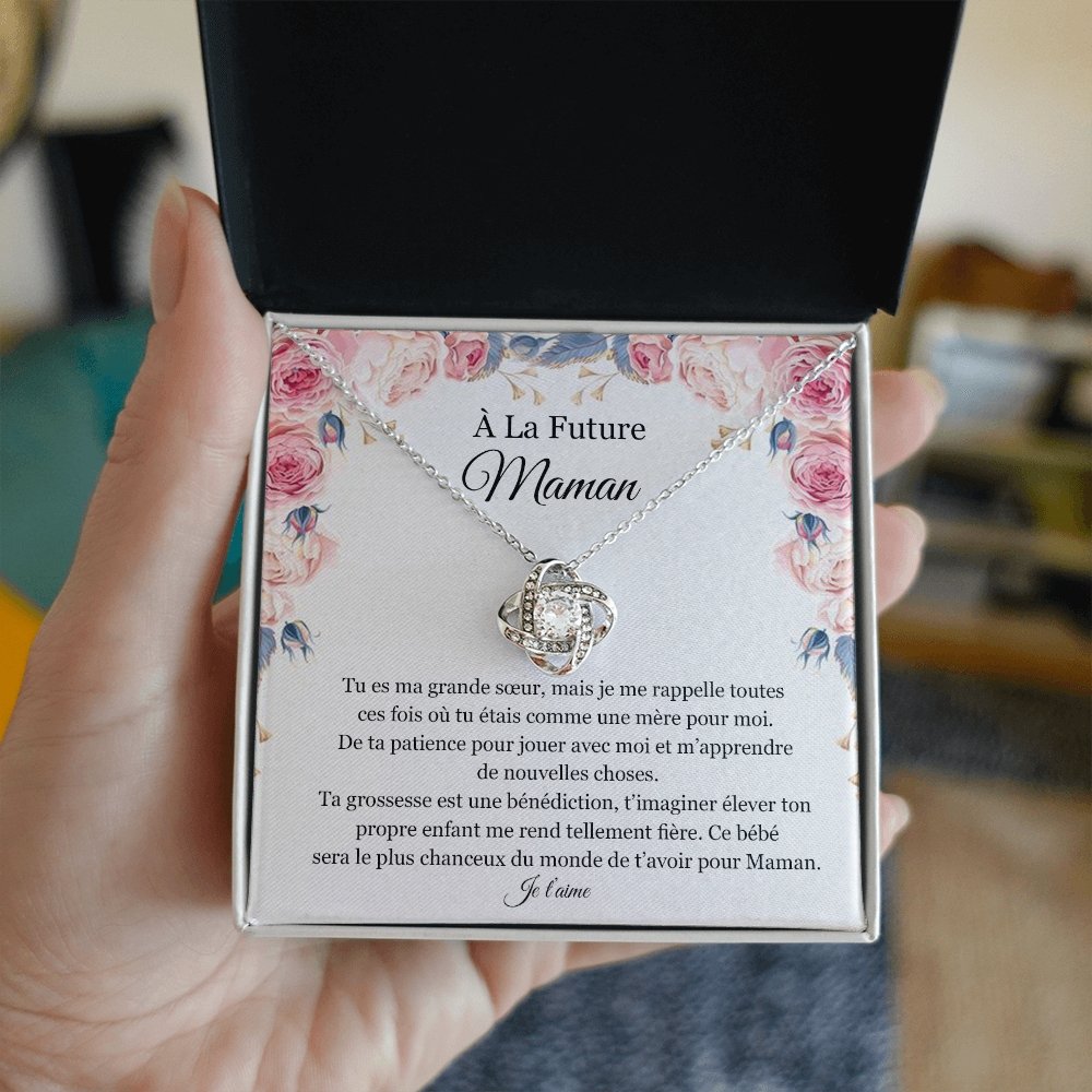 NEWMOM • Collier Grossesse Pour Ma Sœur Noeud d'Amour - Lehnaa