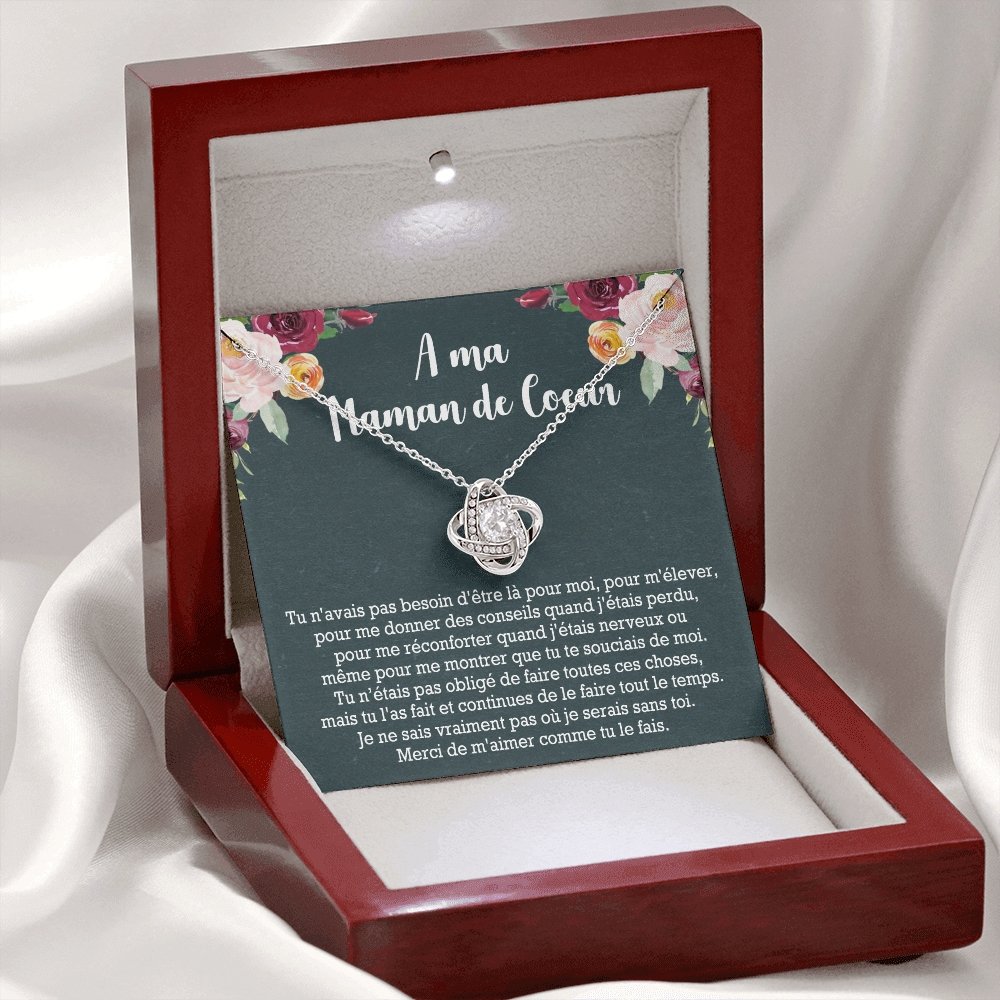 ONEMOM • Collier Déclaration Maman Noeud d'Amour - Lehnaa