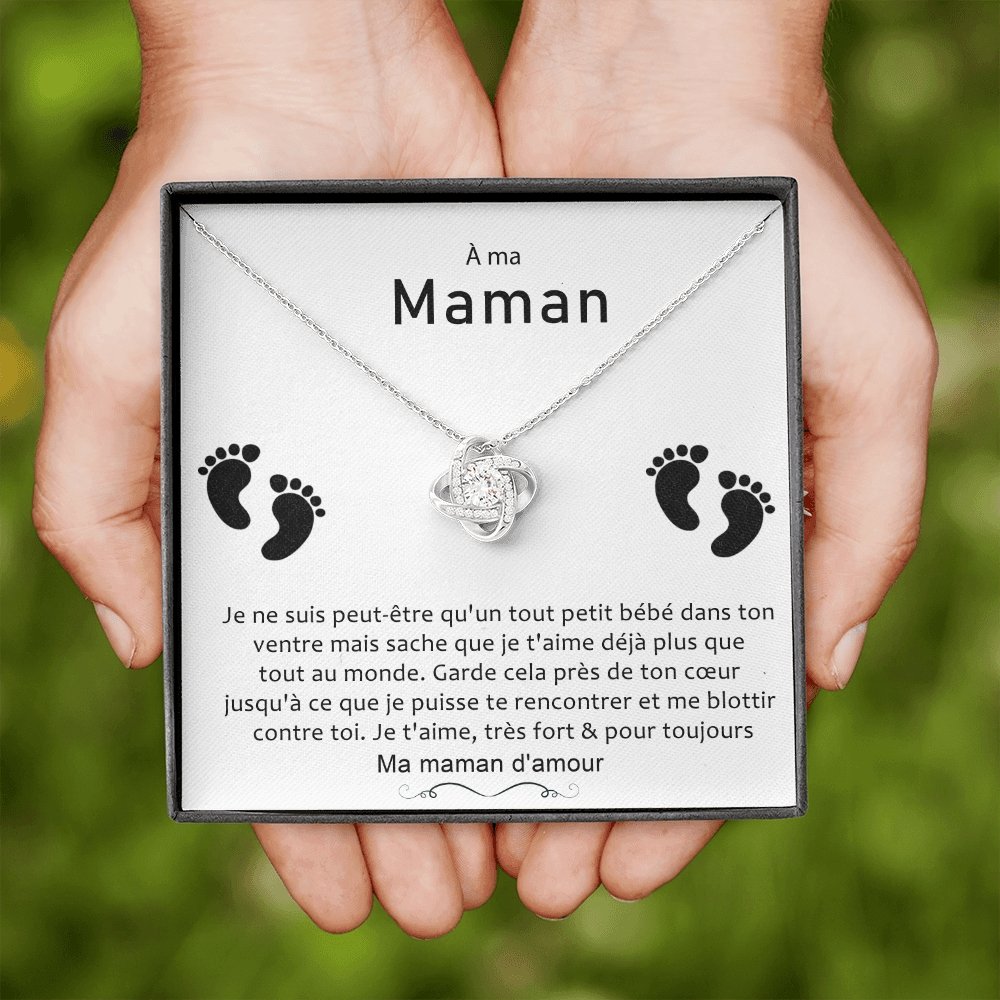 ONEMOM • Collier Déclaration Maman Noeud d'Amour - Lehnaa