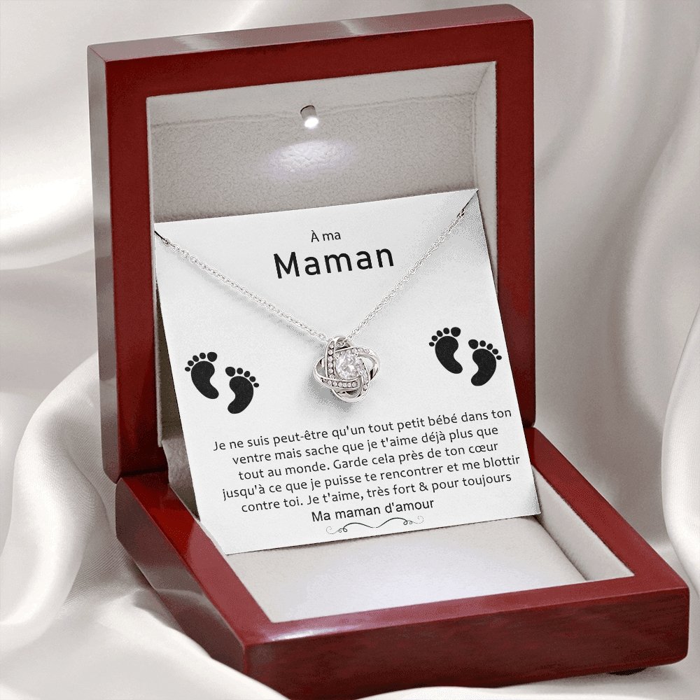 ONEMOM • Collier Déclaration Maman Noeud d'Amour - Lehnaa