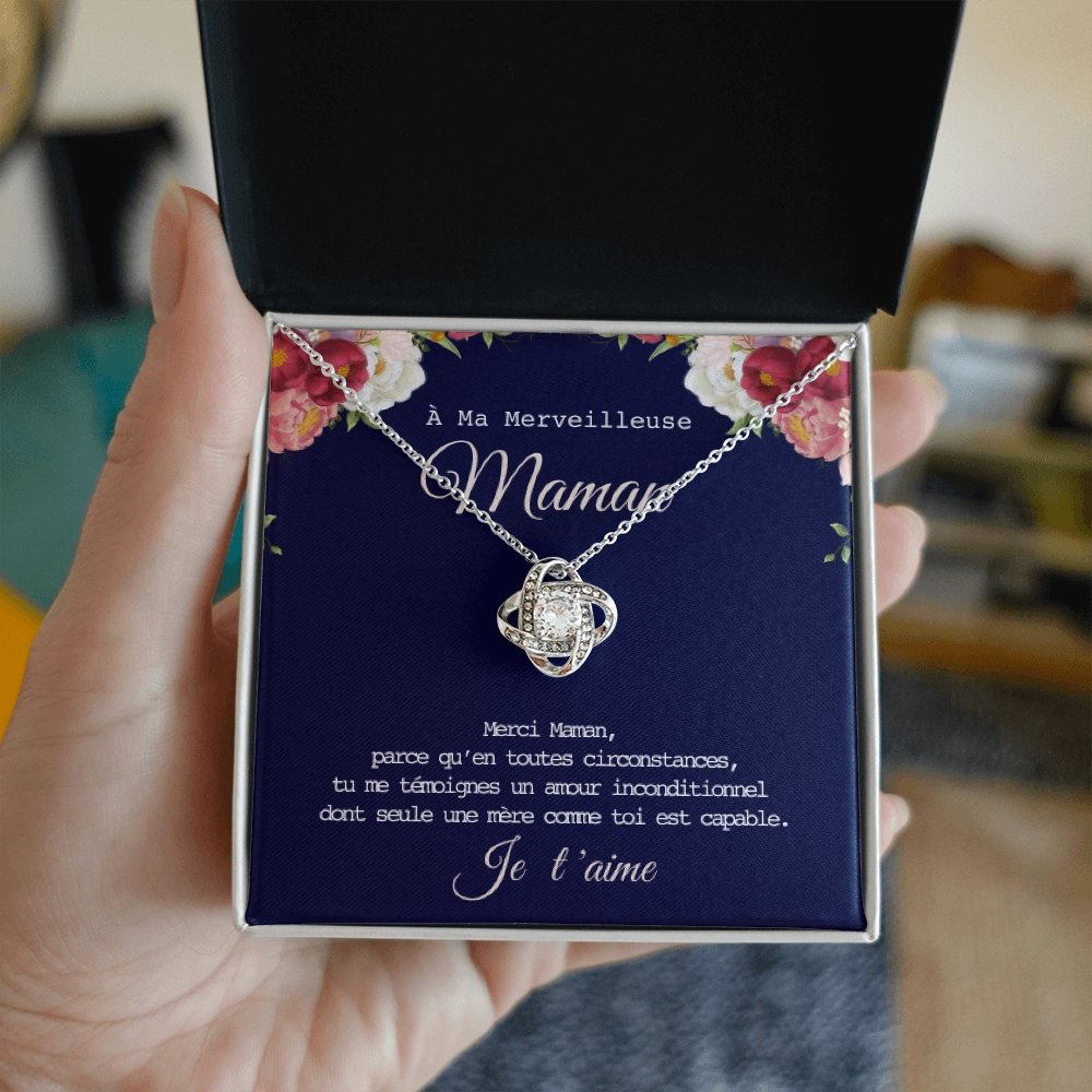ONEMOM • Collier Déclaration MamanNoeud d'Amour - Lehnaa