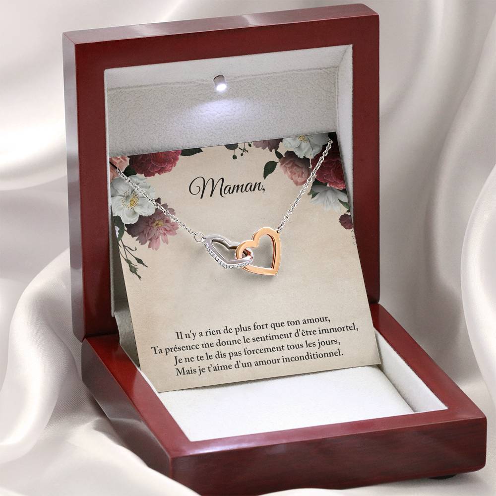 ONEMOM • Collier Maman • Meilleure maman du monde Double Cœur - Lehnaa