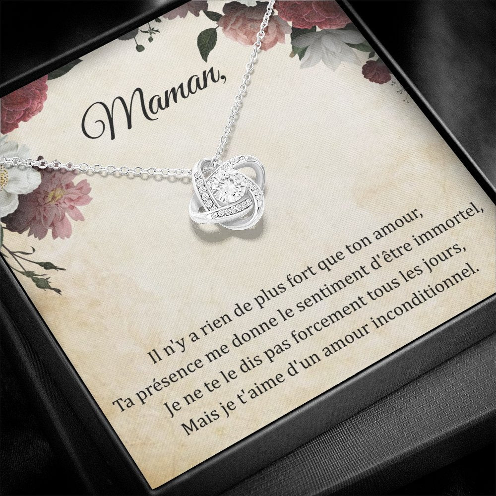 ONEMOM • Collier Maman • Meilleure maman du monde Noeud d'Amour - Lehnaa
