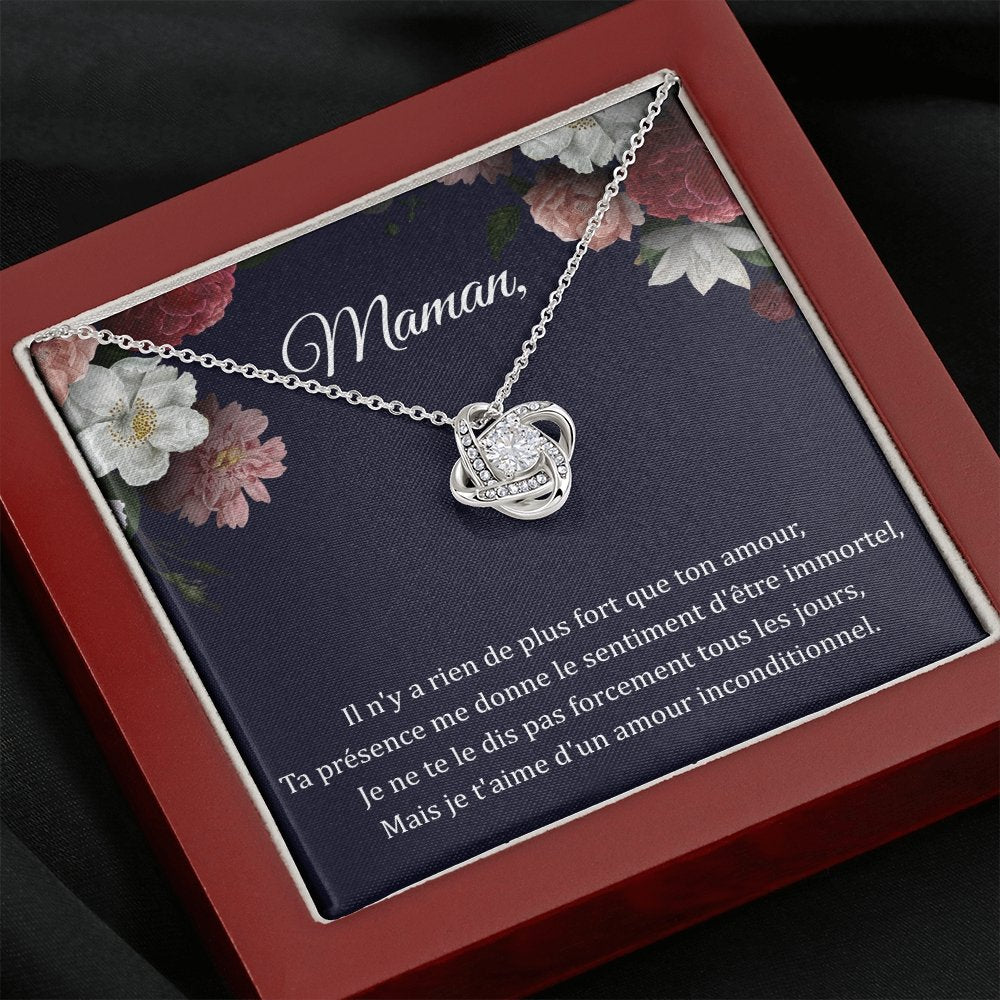 ONEMOM • Collier Maman • Meilleure maman du monde Noeud d'Amour - Lehnaa