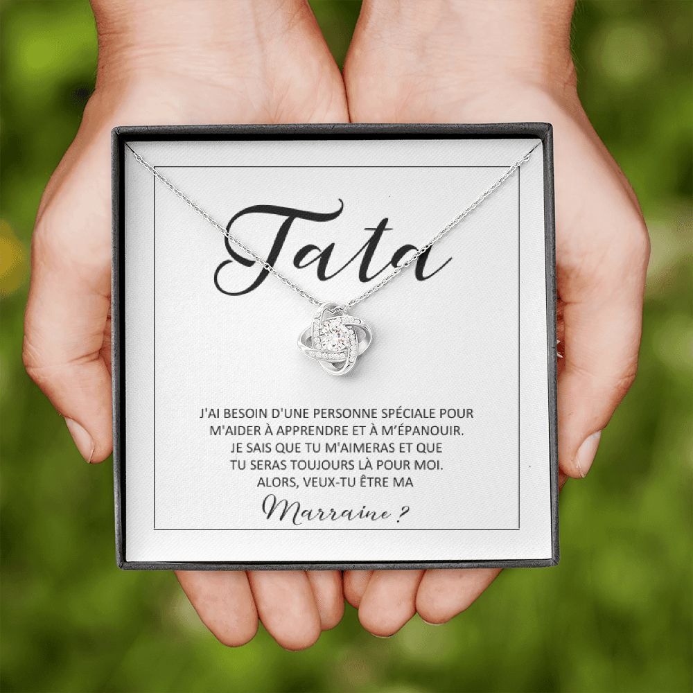TATAMOUR • Collier pour ma tata Noeud d'Amour - Lehnaa