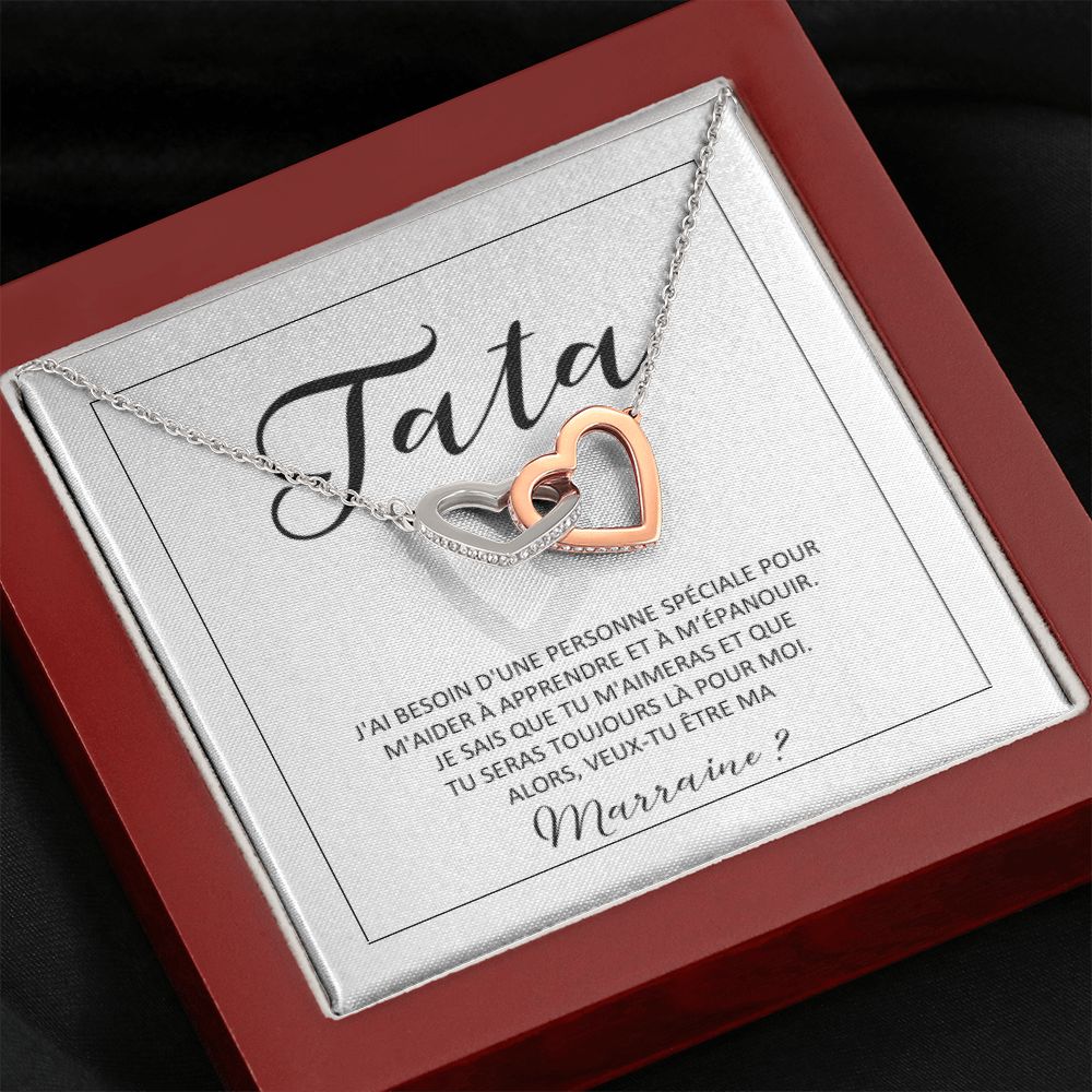 TATAMOUR • Collier pour ma tata Double Cœur - Lehnaa
