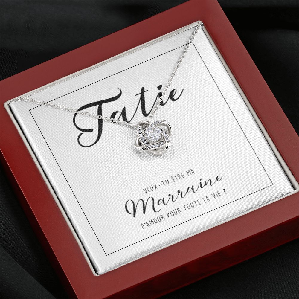 TATAMOUR • Collier pour ma tatie Noeud d'Amour - Lehnaa